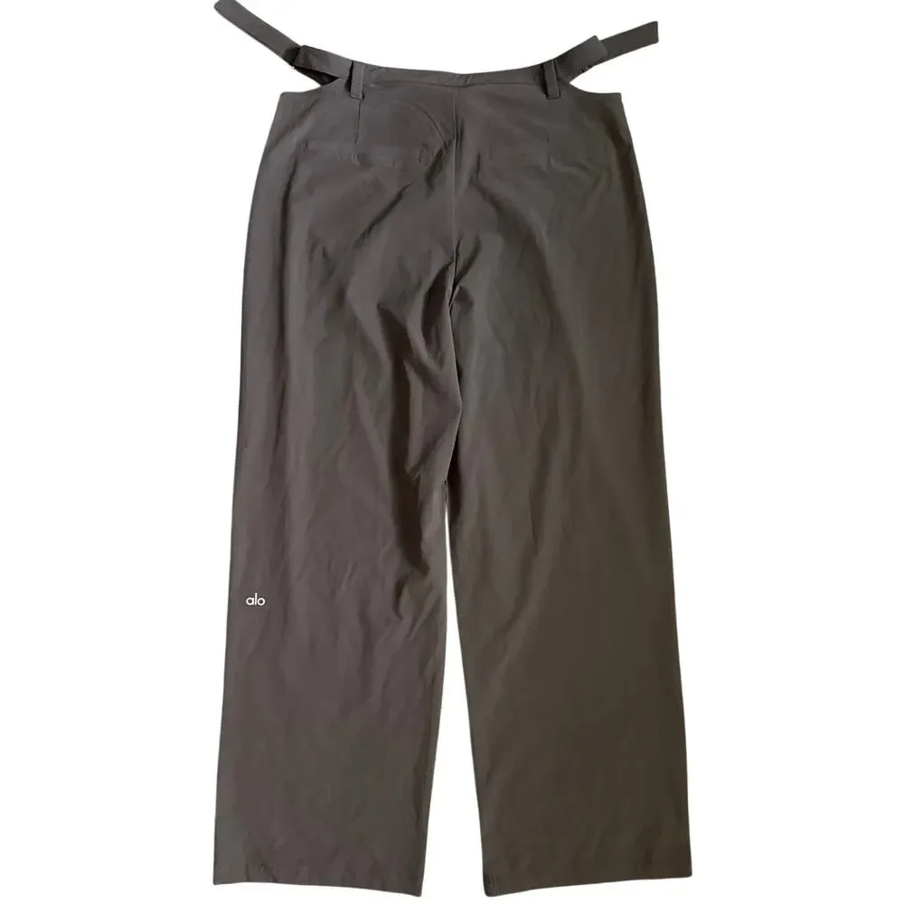 Alo Mid-Rise Showdown Trouser in Espresso Size XS